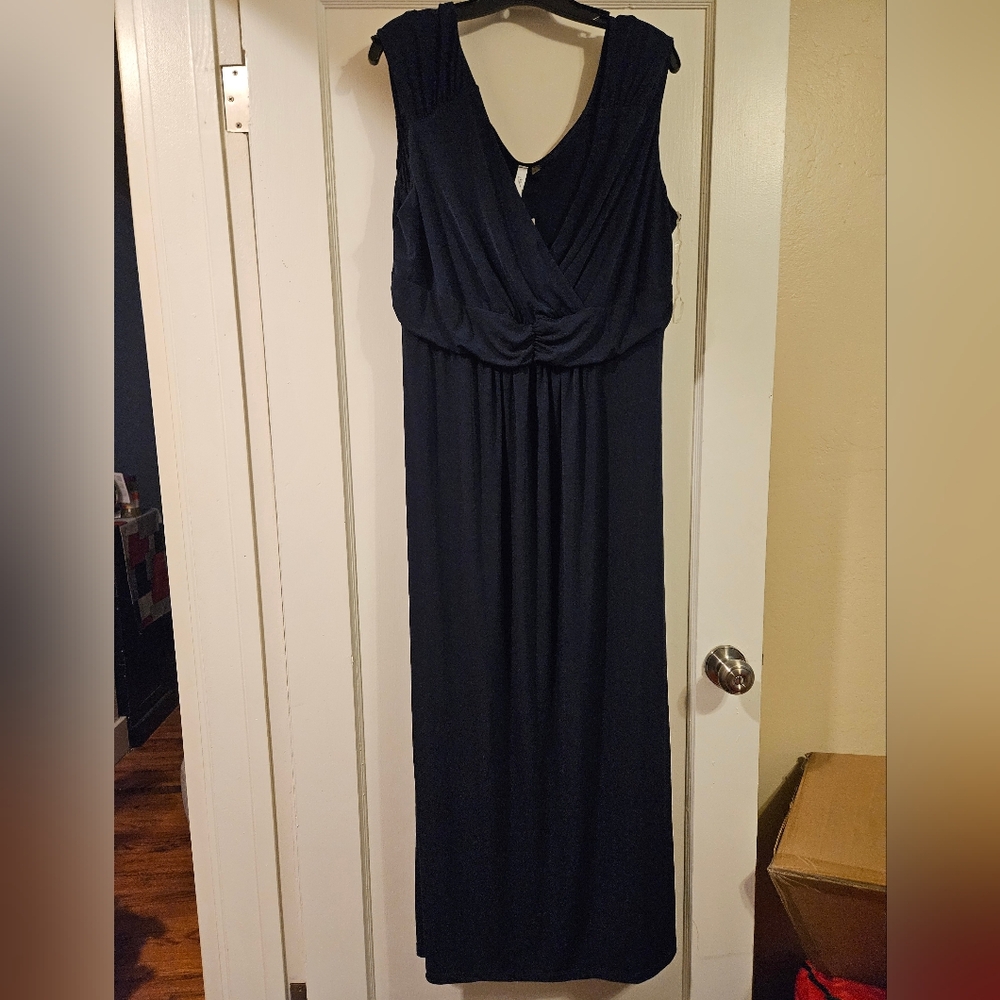 Navy Blue sleeveless maxi dress